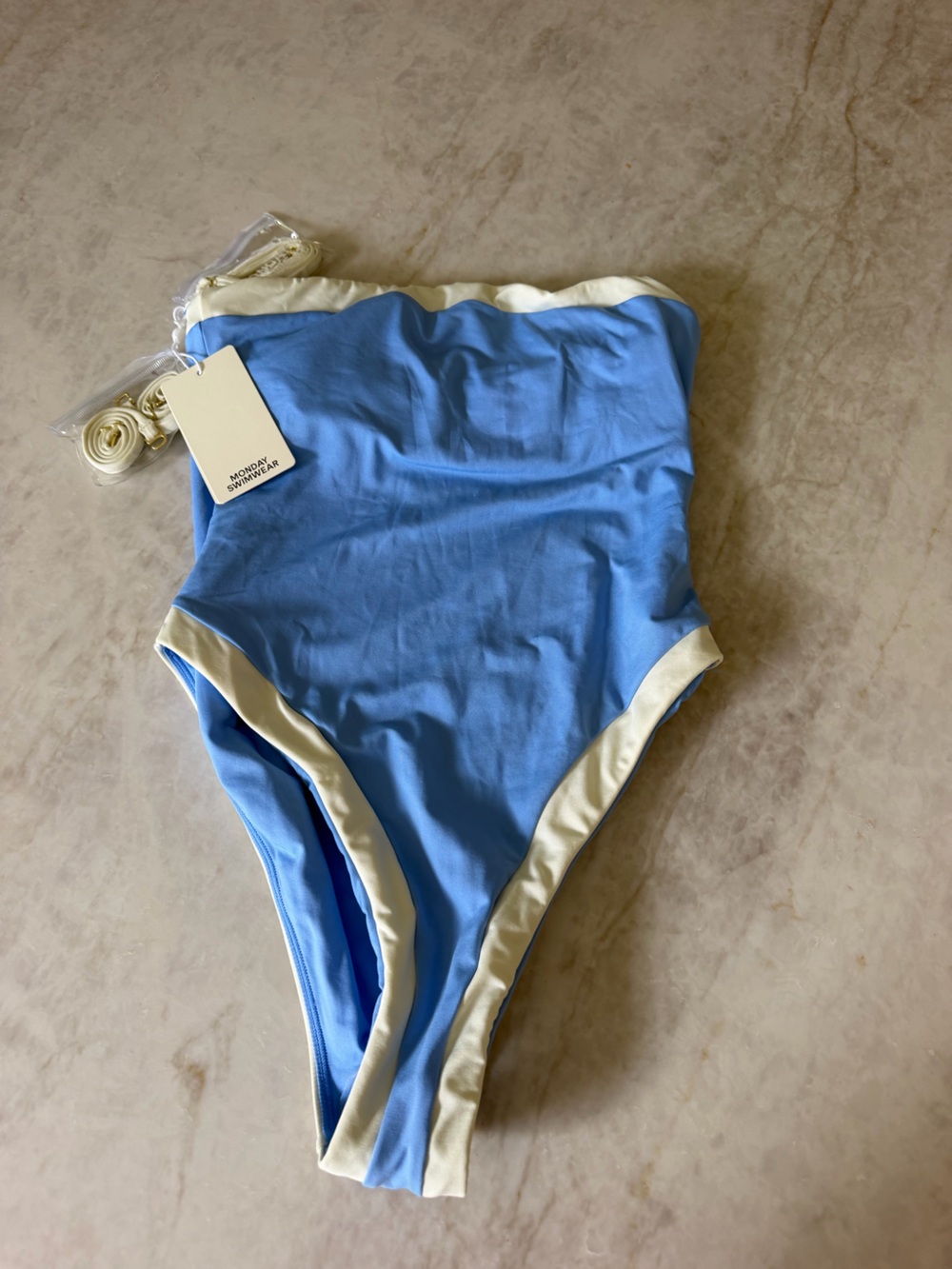 MONDAY SWIMWEAR Light Blue High-Waist Women's One piece